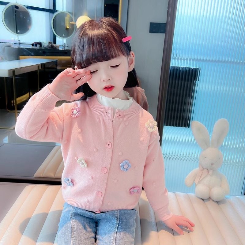 女童刺绣立体花朵开衫毛衣女宝宝秋季舒适柔软百搭外套女童针织衫,童装/婴儿装/亲子装,毛衣/针织衫,淘宝优惠券,粉丝福利购,淘宝优惠卷
