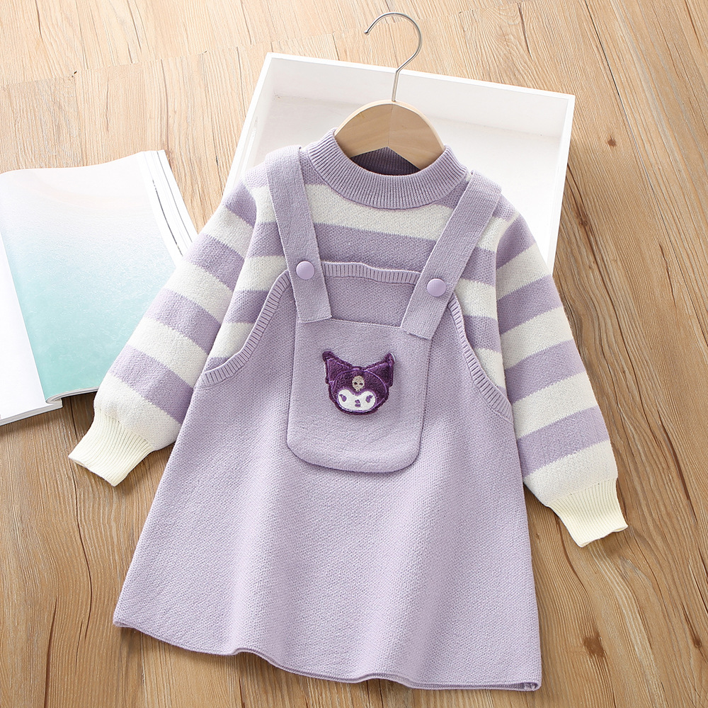 公主裙中小童女孩针织毛衣裙