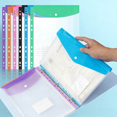 透明多层A4活页大容量文件袋