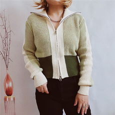 Трикотаж 欧美时尚修身针织毛衣开衫小外套女 knit sweater cardigan women