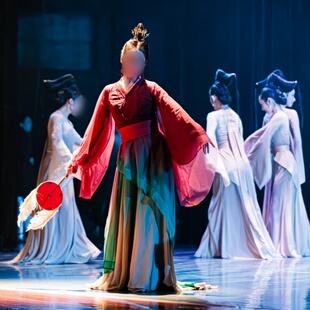 舞蹈演出表演服装 同款 专业定制 月洛惊鸿 女子古典舞群舞