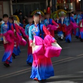 榆林春节秧歌展演女子群舞同款 专业定制扇子舞 舞蹈演出表演服装