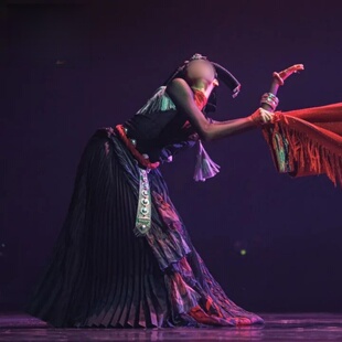 《绒脊》女子民族民间舞独舞同款舞蹈演出表演服装专业定制