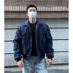 ma1美式飞行员夹克外套男宽松秋冬季潮牌硬汉工装短款棒球棉服ins