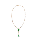 The Dice VEERT Pendant Chain Yellow Gold珍珠骰子项链