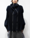 HEALER KNIT ZIP LUEDER JACKET双拉链帽衫 夹克