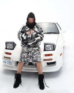 满钻雪地迷彩宽松短裤 Doncare 26SS