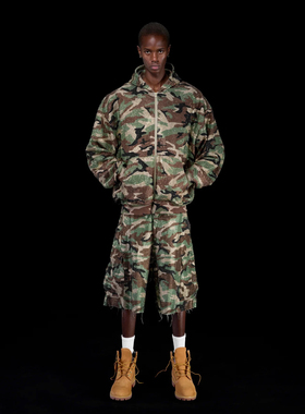 DONCARE 25SS 迷彩水钻工装短裤