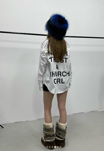 Hood by Air ‘Never Trust a Church Girl’ Slogan Shirt衬衫