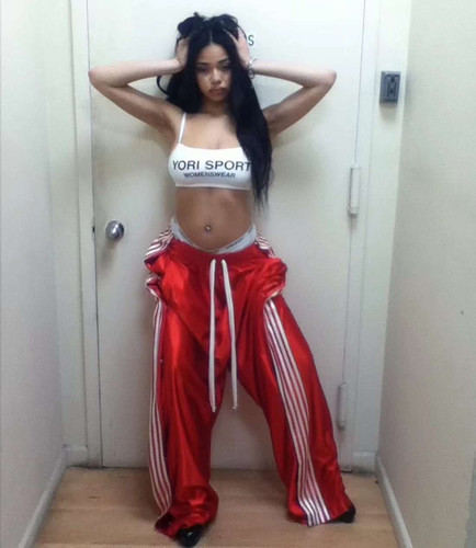 Yori Sport 5-Stripe Magnetic Rip-Off Sweats 红色长裤