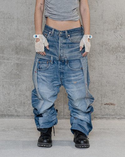 YOUTH MOVEMENT Double Twisted Denim牛仔拼接长裤