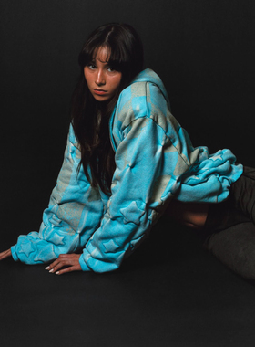 badson padded hoodie 内置可拆卸垫肩帽衫