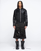 SHORTS烧焦破洞牛仔短裤 MOTO DISTRESSED DENIM MÉLANGE BURNT