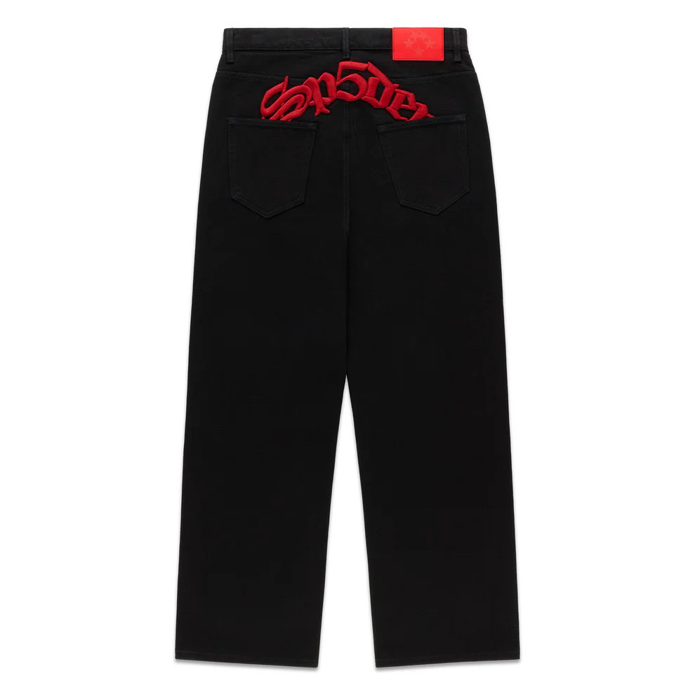 SP5DER OXY JEAN刺绣牛仔长裤