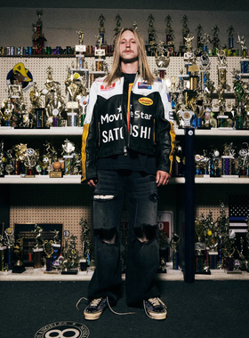 SATOSHI NAKAMOTO MOVIE STAR LEATHER JACKET机车皮夹克