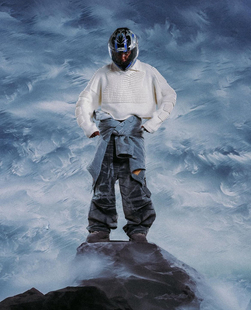 PDF FW24 FAT ANGELO 宽松版型牛仔绒做旧长裤