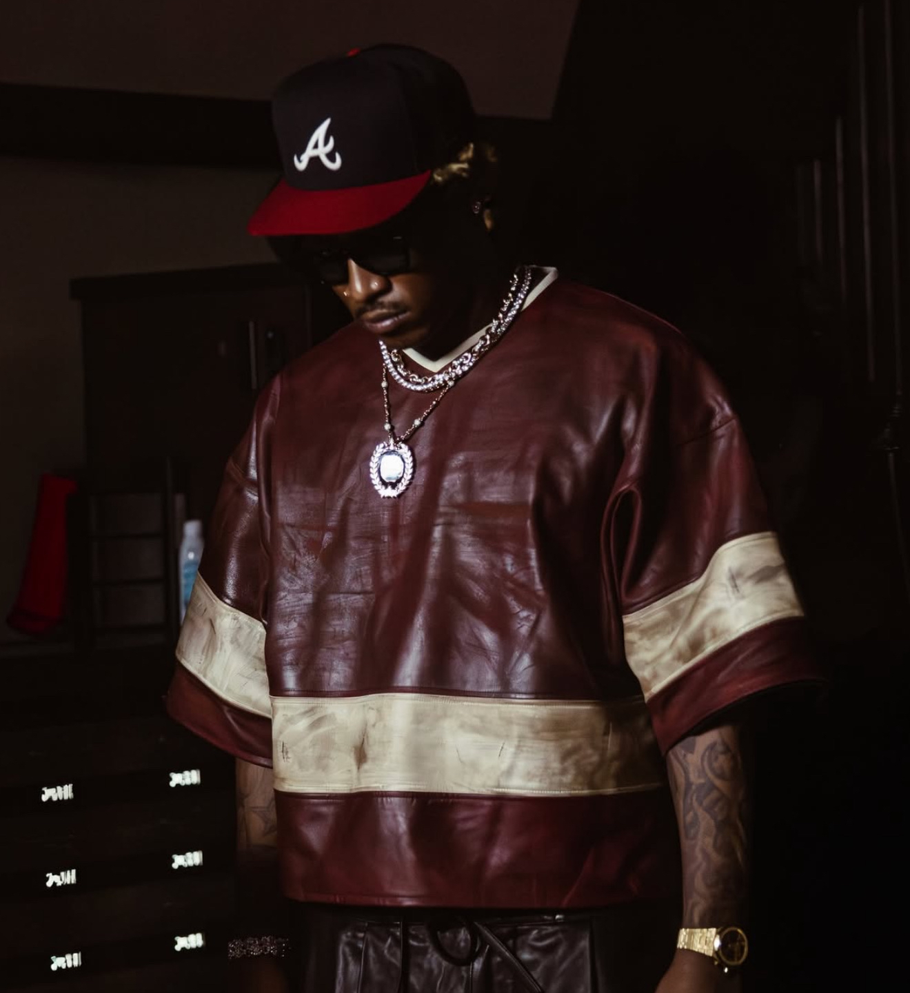 HOMEWORK LEATHER JERSEY意大利手工短袖皮衣