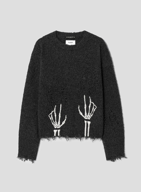 DOUBLET Skelton Scratch Knit Pullover针织套头衫