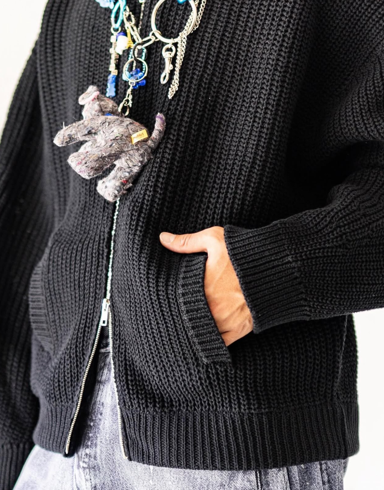 Doublet 25AW秋冬新款羊毛条绳针织衫毛衣