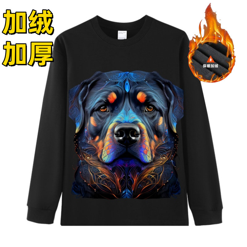 萌犬狗狗3D印花加绒加厚卫衣秋冬图片