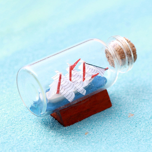 微景观盆栽玻璃瓶装饰小摆件创意摄影造景小饰品一帆风顺许愿瓶
