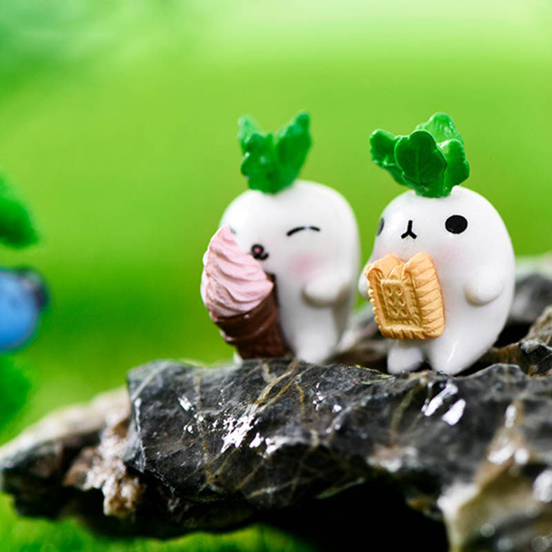 微景观可爱萝卜摆件创意仿真蔬菜拟人娃娃摆设手工田园造景小饰品