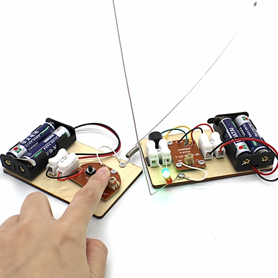 简易无线电发报机科学实验模型中小学电子制作莫尔斯电码模拟玩具