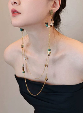 项链可拆卸 一体式独特美拉德宫廷复古风vintage夸张法式小众耳环