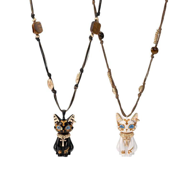 2026新款生命之瞳法老猫咪安卡串珠项链高颜值设计高级感精致饰品,模玩/动漫/周边/娃圈三坑/桌游,动漫手表/项链/饰品,淘宝优惠券,粉丝福利购,淘宝优惠卷