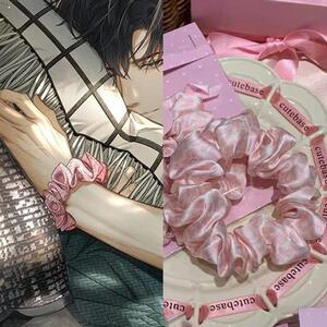 光与夜之恋萧逸同款发圈春夏甜美护发无痕发饰气质布艺少女发绳