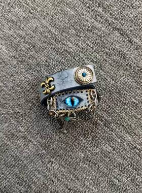 纯手工亚比项炼 小众暗黑个性重工朋克恶魔之眼项圈choker