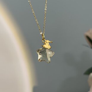 戴帽子的星星项链超仙轻奢小众女款项链高级百搭爆款可爱礼物推荐