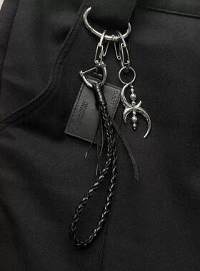 23FW头层牛皮手工编织挂件小众定制皮牌钥匙扣Cleanfit