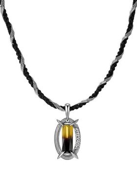 【王安宇同款】黑头黑胶浪潮系列项链渐变编织双层链明星潮流饰品