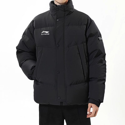 李宁棉服男款冬季加厚棉衣休闲大码棉袄连帽防风保暖运动服外套男