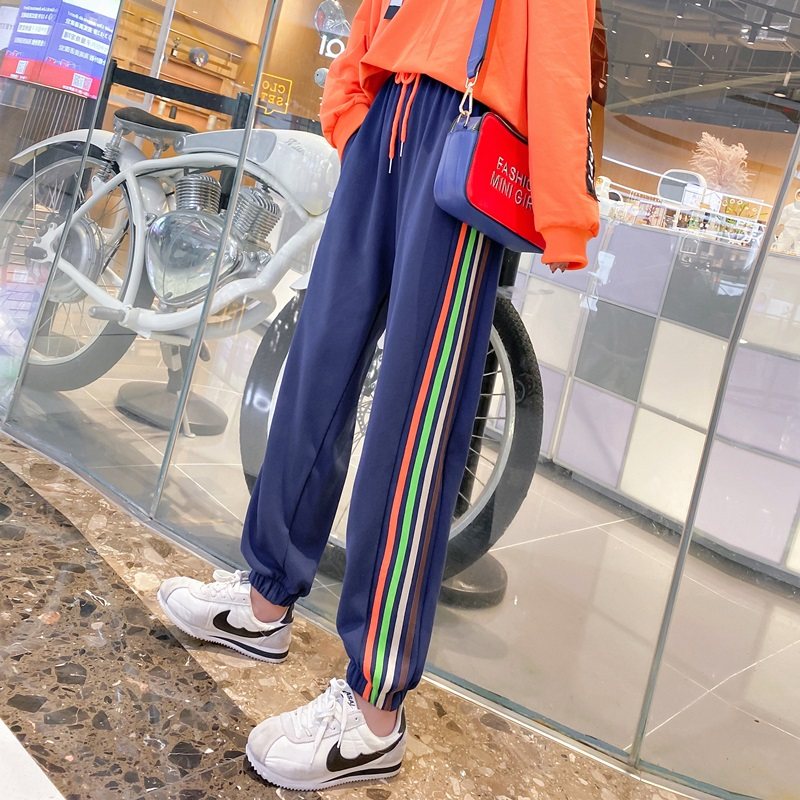 运动裤女春季宽松束脚学生韩版显瘦百搭休闲秋冬网红跳舞卫裤子潮