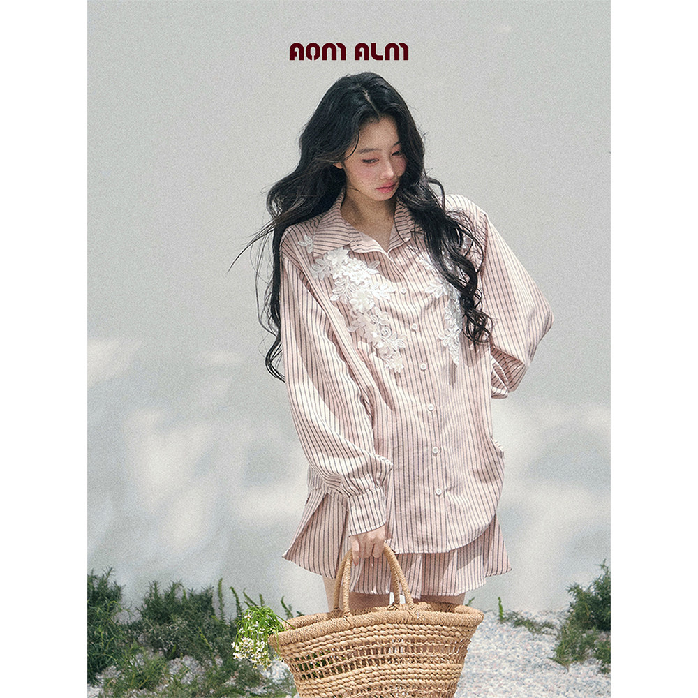 【1月30 新品86折】AOMALM少也眼"粉黛云间"甜美条纹套装裙女春季,女装/女士精品,时尚套装,淘宝优惠券,粉丝福利购,淘宝优惠卷