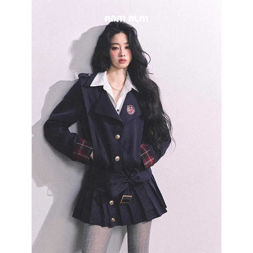 AOMALM少也眼"藤校预科生"%假两件美式学院连衣裙女秋显瘦短裙,女装/女士精品,连衣裙,淘宝优惠券,粉丝福利购,淘宝优惠卷