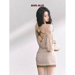 蕾丝性感连衣裙女夏季 %法式 包臀裙两件套 掐腰King AOMALM少也眼