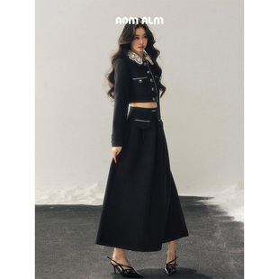 蕾丝套装 AOMALM少也眼 %法式 低语 裙女冬上衣半身裙两件套 蕾丝