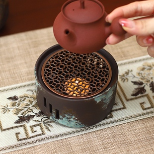 温茶炉小火炉蜡烛煮茶底座保温暖茶器提香器烘茶炉围炉煮茶温茶器