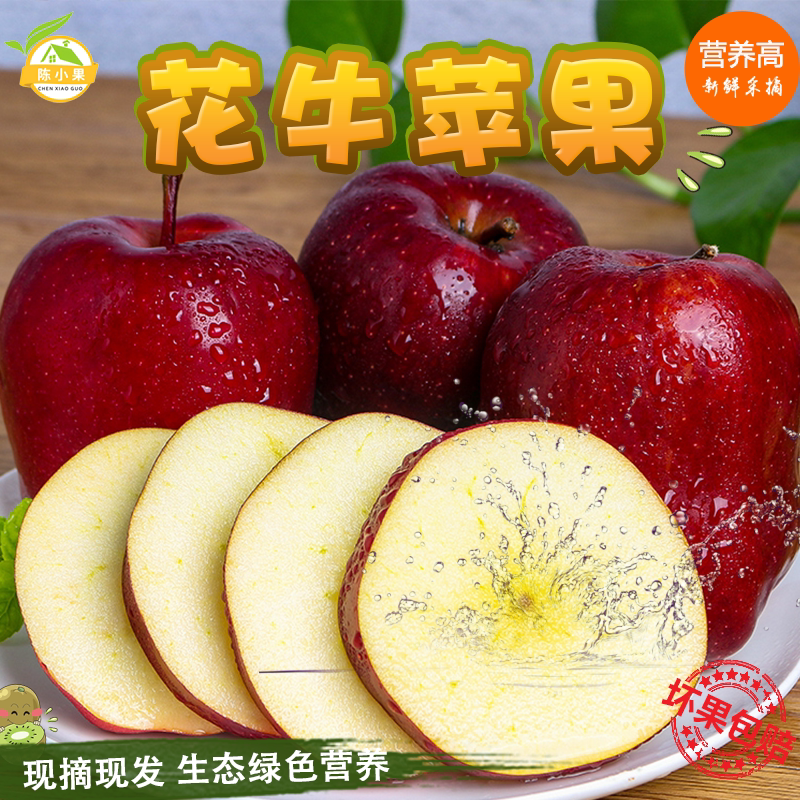 甘肃天水花牛脆苹果10斤新鲜当苹果