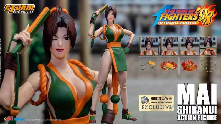 thumbnail for In Stock Storm Toys SKKF07GN Mai Shiranui Green BBICN Limited Edition Movable Soldier