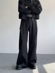Cleanfit Men's Trousers, Stylish and Cool Design, Dress Pants with a Draping Feel, High-End Feel, Spring and Autumn Straight-Leg, Slightly Flared Wide-Leg Pants
