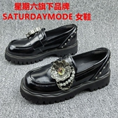 厚底百搭女单鞋 35码 潮 新款 圆头浅口套脚时尚 瑕疵撤柜断码 处理秋季