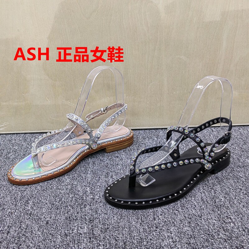 正品清仓处理女鞋夏季铆钉夹趾后休闲凉鞋