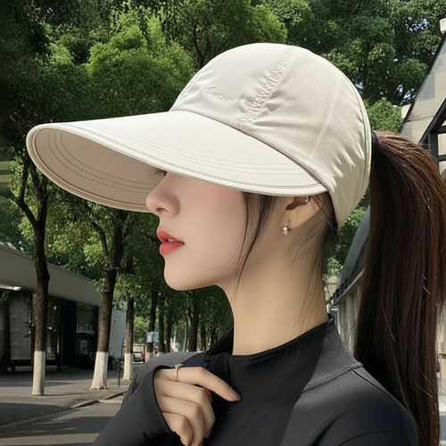 户外速干大帽簷鸭舌遮阳帽子女款新款夏季防晒遮阳帽登山空0810r