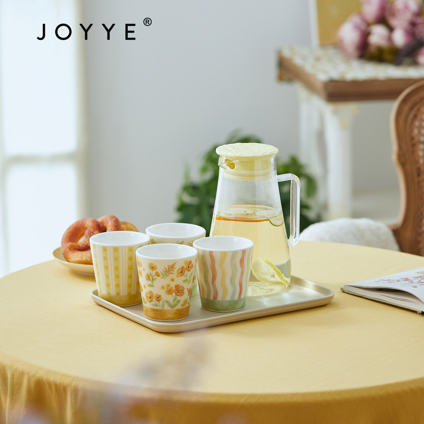 K11 JOYYE卓艺陶瓷茶具套装茶杯女玻璃水壶冷泡茶壶泡茶家用图片