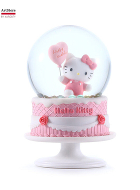K11 ArtStore潮玩jarll摆件可爱水晶球卡通Hello Kitty生日祝福