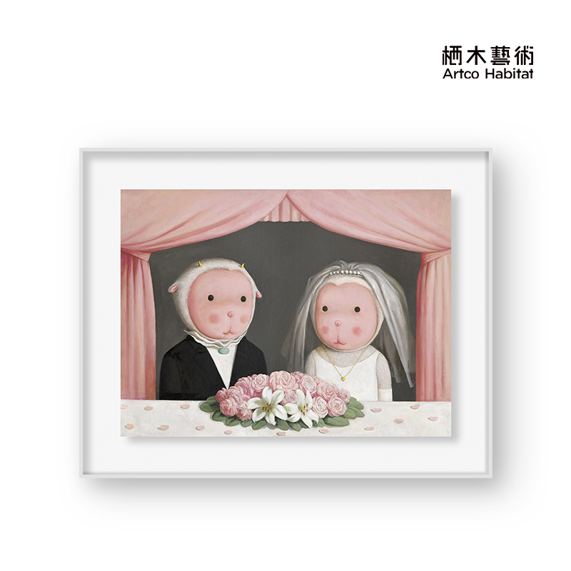 K11 杨媛媛艺术家签名限量版画情人系列装饰画客厅卧室挂画